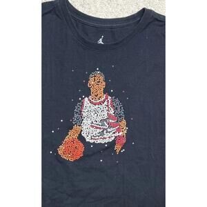 Retro Air Jordan Shirt Jumpman Black Mens 2Xl